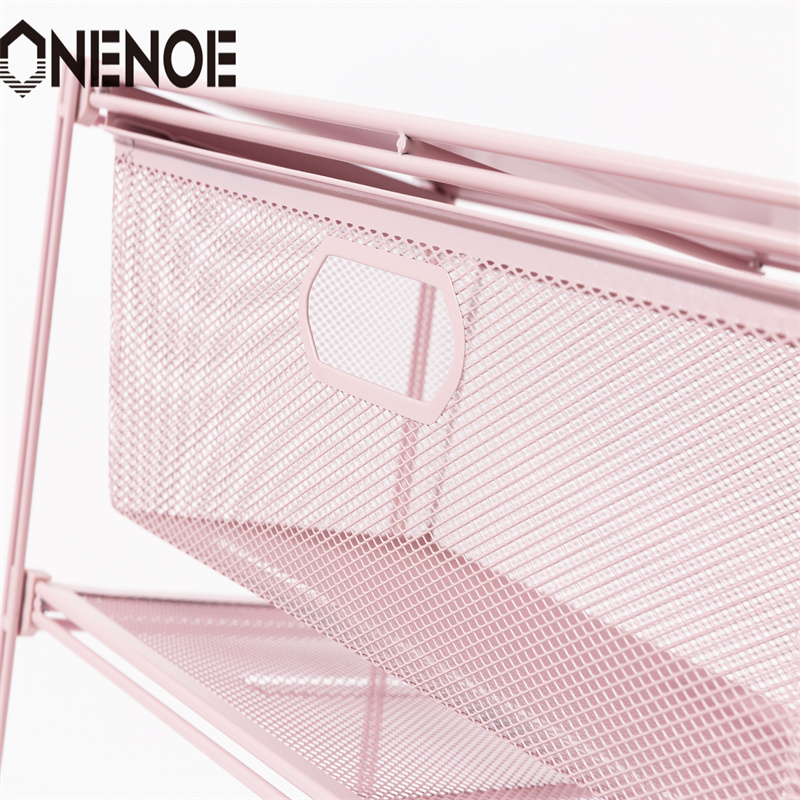 OneNoe Simple Small Draad Metal Mesh Stapelbare Opbergschoenen Planken Kleding Rek Schappen boekenkast planken met 5-laags voor hotel supermarkt winkelwinkel
